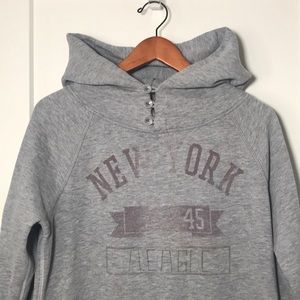 Gray American Eagle Outfitters faded logo hoodie